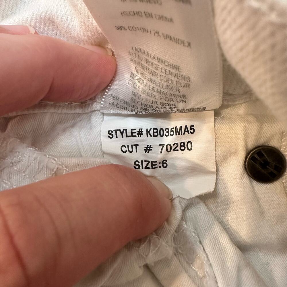 Kut from the Kloth Linen Look White Bermuda Shorts Size 6 - Picture 9 of 15